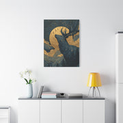 Celestial Moon Stag Wall Art & Canvas Print