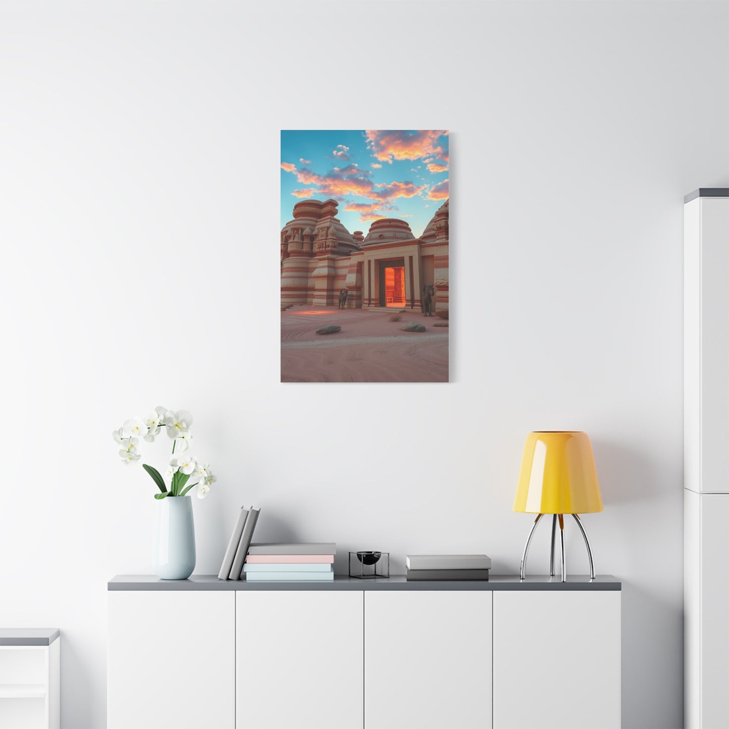 Sunlit Oasis Tableau Wall Art & Canvas Print