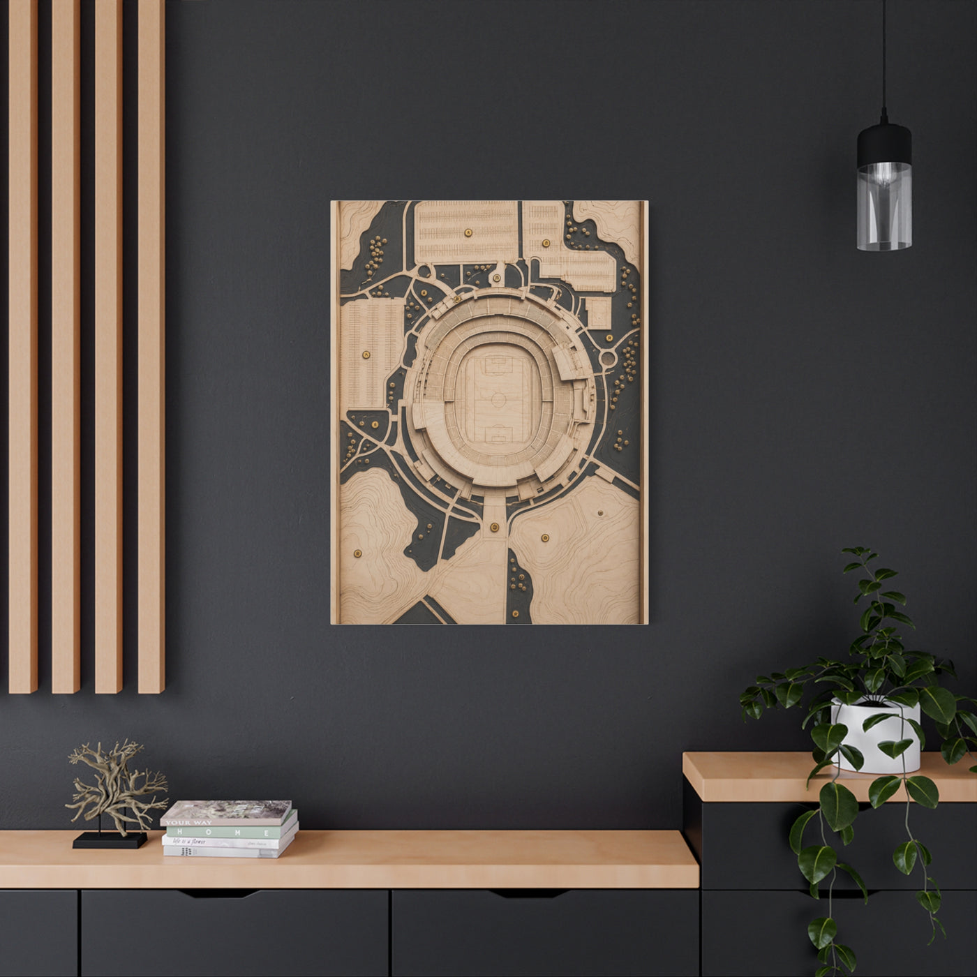 Topographic Stadium Map Sports Wall Art & Canvas Print