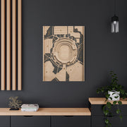 Topographic Stadium Map Sports Wall Art & Canvas Print