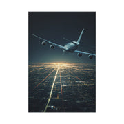 Night Runway Takeoff Journey Wall Art & Canvas Prints