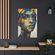 Geometric Gold Mask Portrait Wall Art & Canvas Print