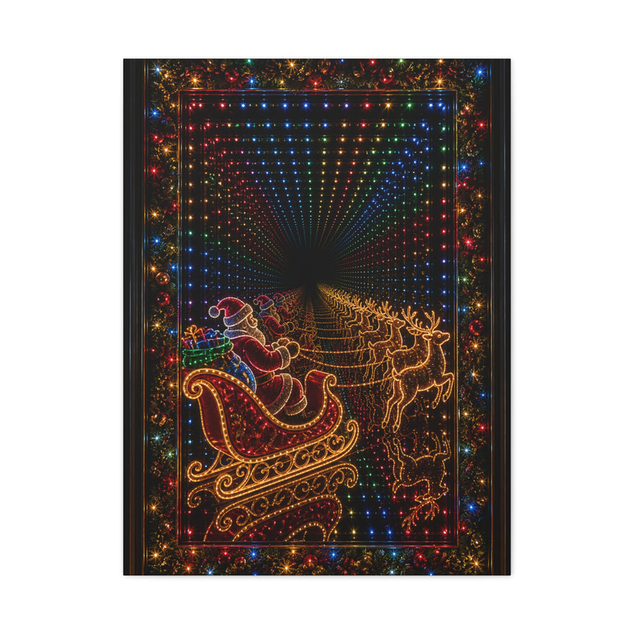 Infinity Tunnel Santa Sleigh Wall Art & Canvas Print