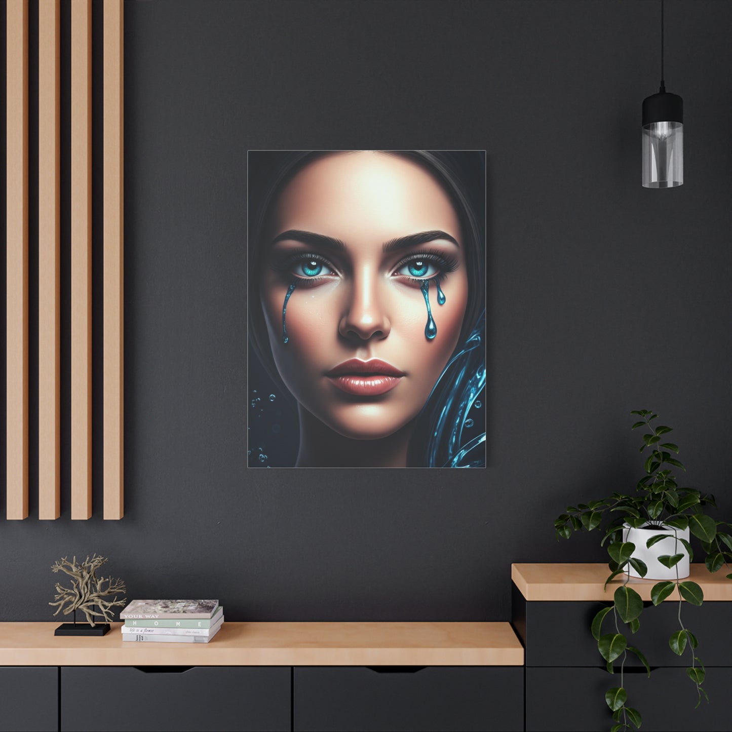 Blue Tears Portrait Wall Art & Canvas Prints