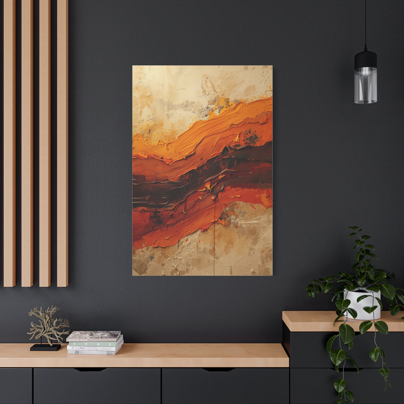 Impasto Terracotta Texture Statement Wall Art & Canvas Print