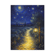 John 8:12 Lantern Path Scripture Wall Art & Canvas Print