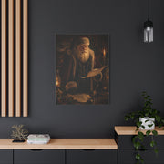 Dark Academia Santa Library Wall Art & Canvas Print