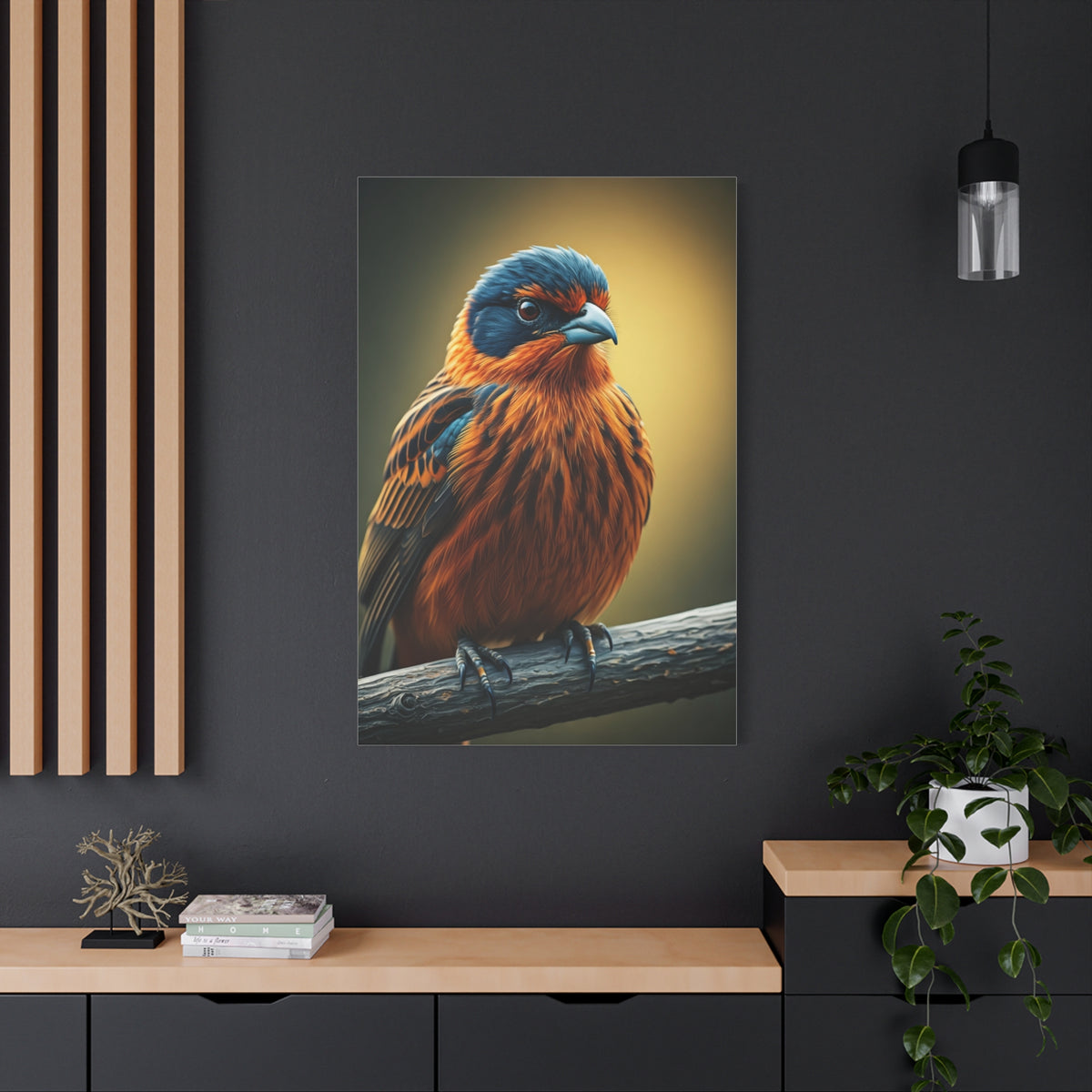 Golden Chest Songbird Portrait Wall Art & Canvas Prints