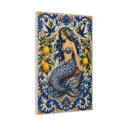 Sicilian Majolica Mermaid Tile Wall Art & Canvas Print