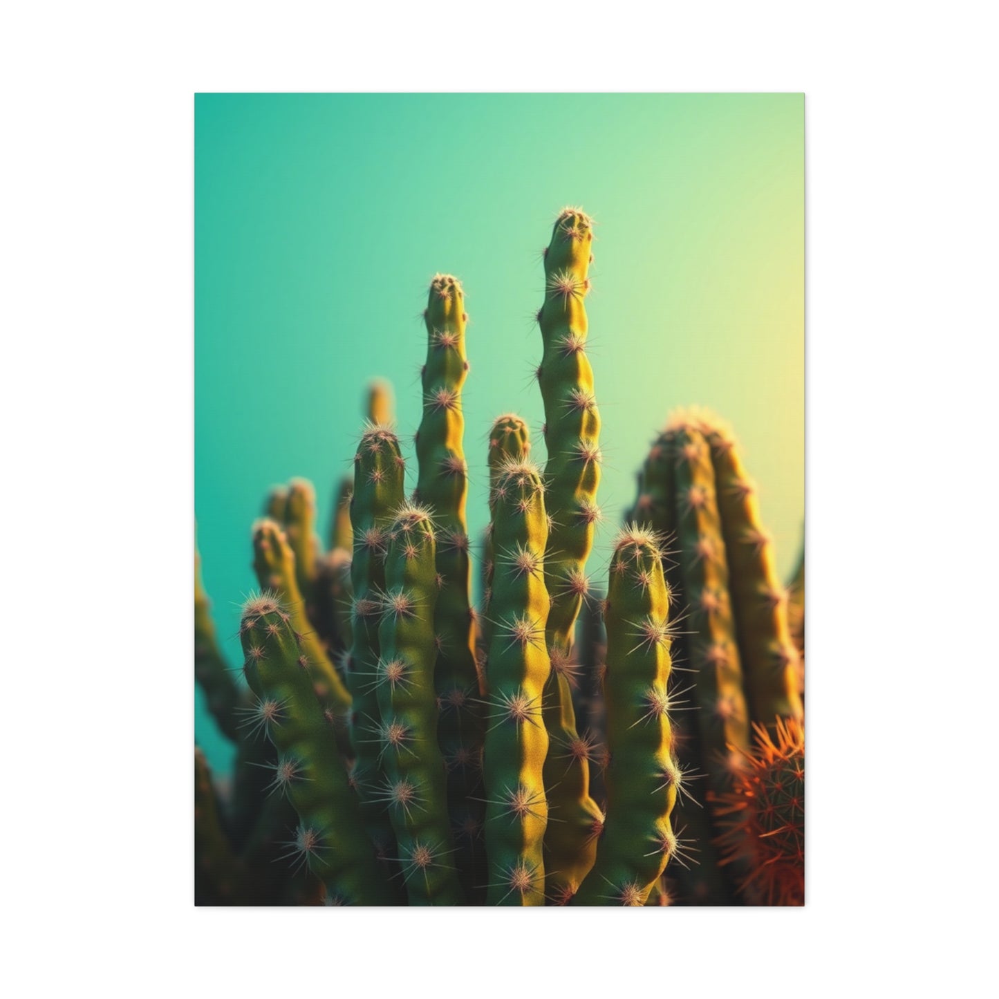 Gilded Cactus Tableau Wall Art & Canvas Print