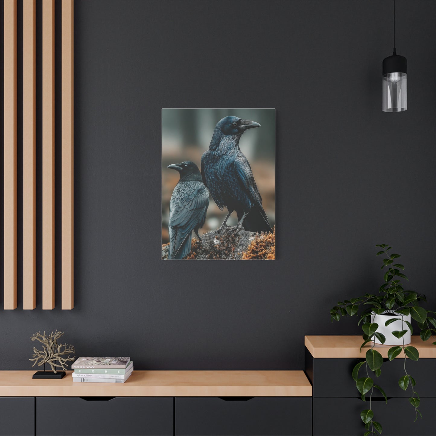 Raven and Crow Portrait – Guardians of the Wild Wall Art & Canvas Print