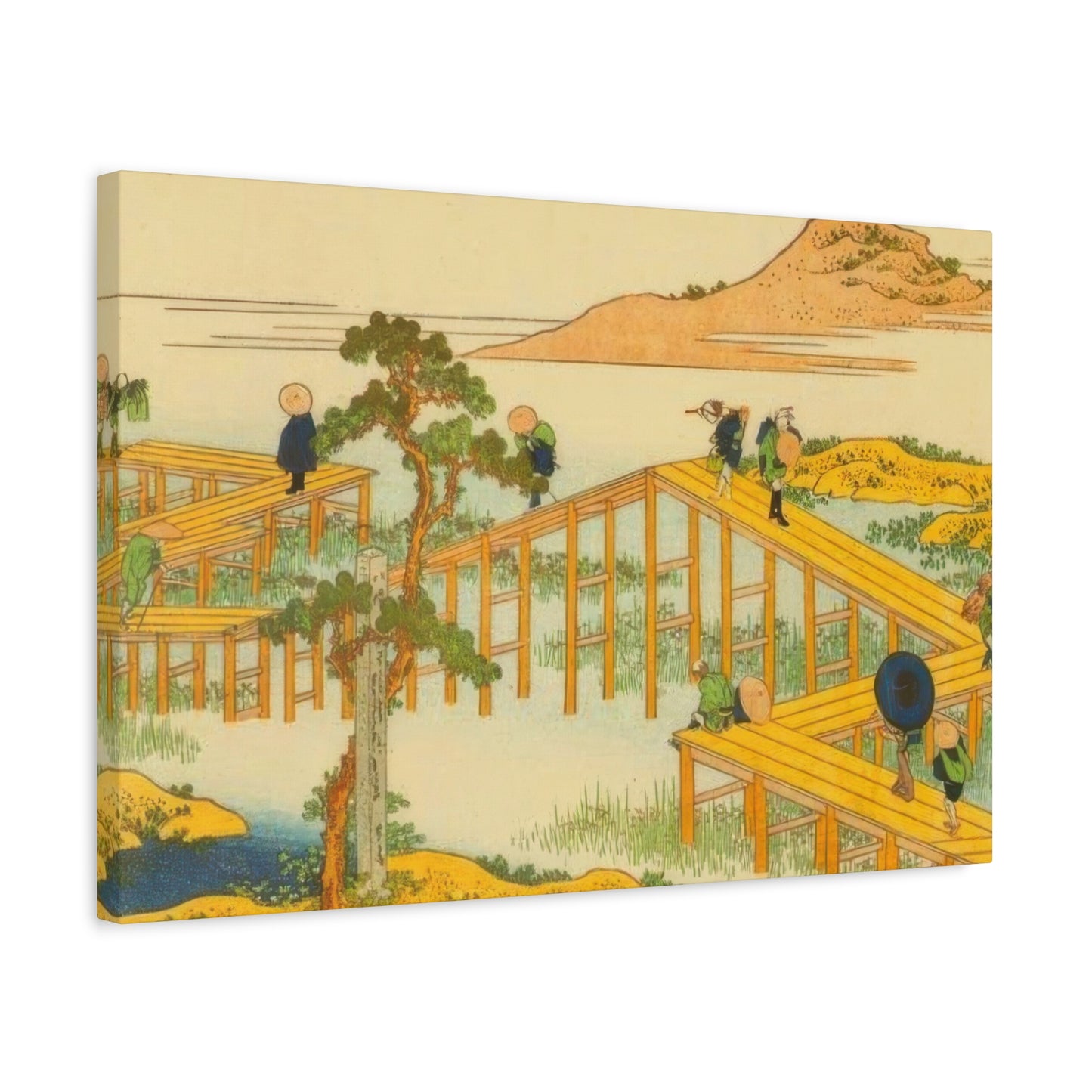 Katsushika Hokusai Ancient View Of Yatsuhashi In Mikawa Province Wall Art & Canvas Prints
