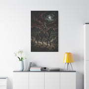 Moonlit Skeleton Rider Desert Journey Wall Art & Canvas Print