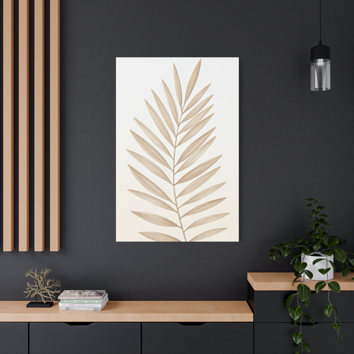 Neutral Palm Silhouette Wall Art & Canvas Prints