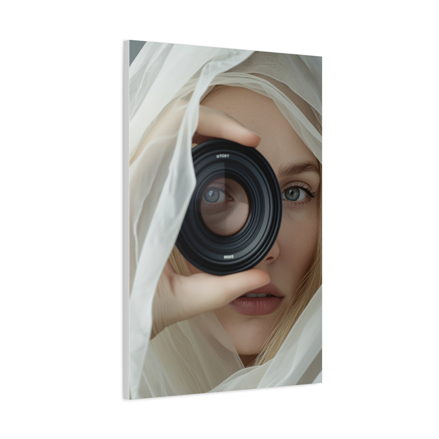 Surreal Lens Portrait Veiled Muse Wall Art & Canvas Print