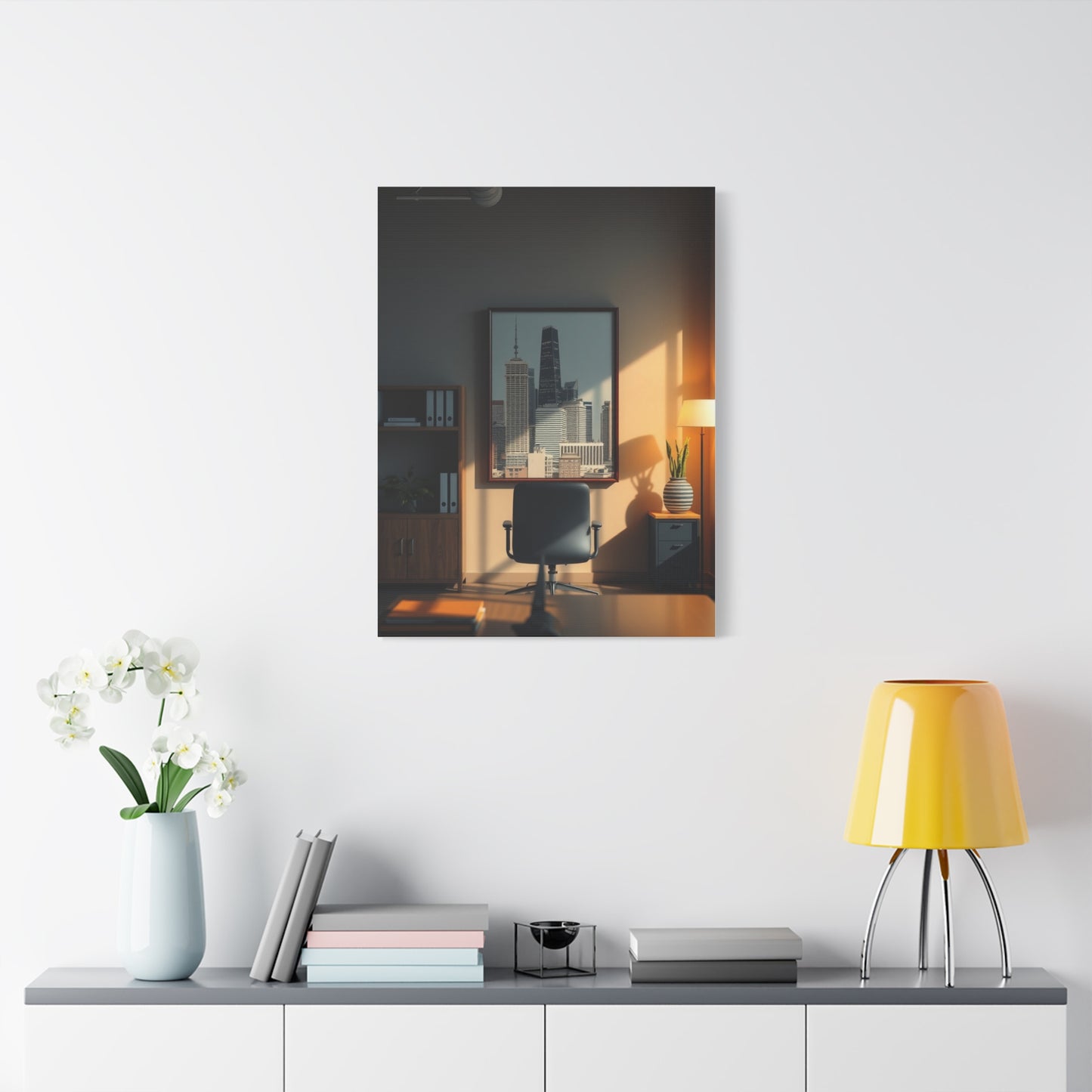 Serene Workspace Showcase Wall Art & Canvas Print