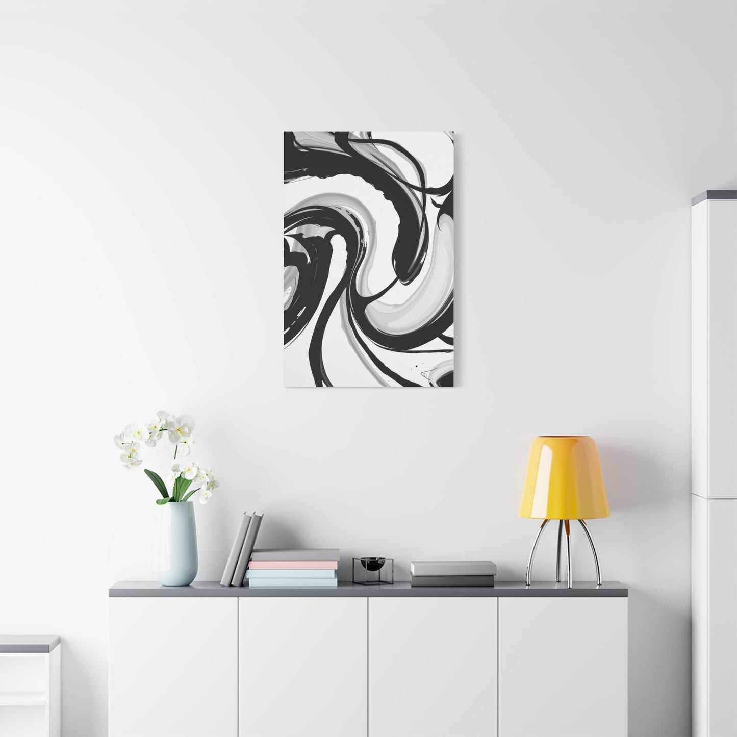 Black and White Abstract Art Refined Canvas Wall Art & Canvas Print