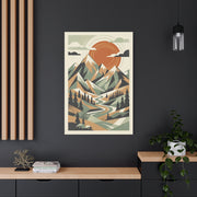 Mid-Century Modern Graphic Mountains Wall Art & Canvas Print