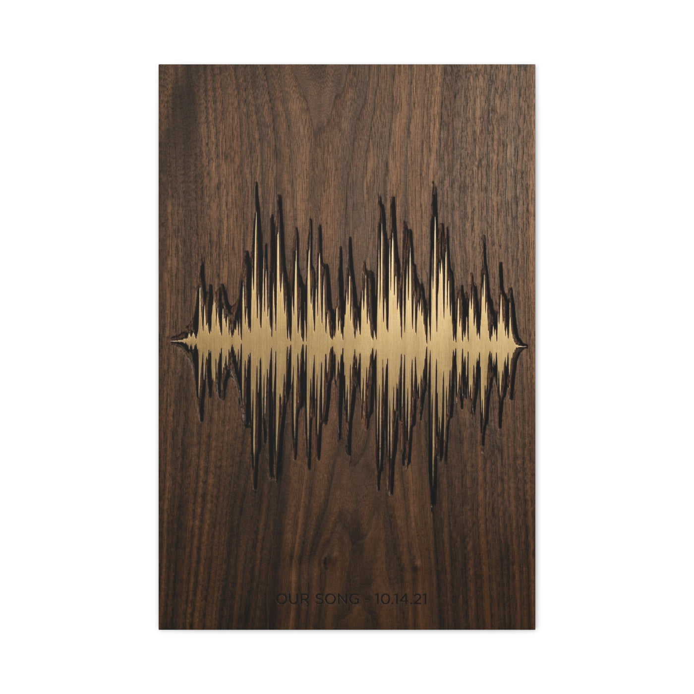 Personalized Soundwave Engraved Wood Wall Art & Canvas Print