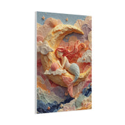 Dreamy Crescent Moon Mermaid Wall Art & Canvas Print