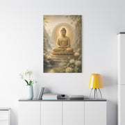 Golden Buddha Meditation Wall Art & Canvas Print