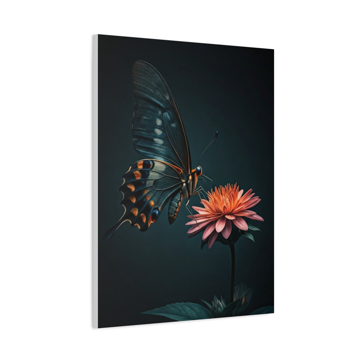 Swallowtail Butterfly and Pink Garden Flower Wall Art & Canvas Prints