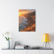 Malibu Coastal Cliffs at Golden Hour Wall Art & Canvas Print