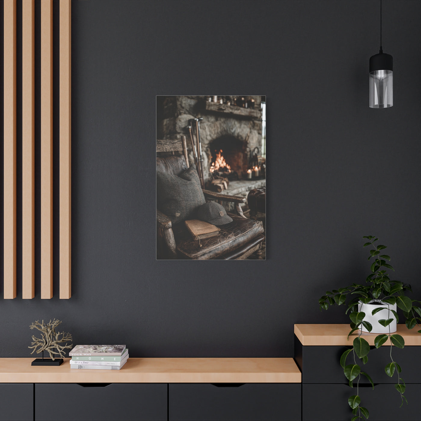 Old Caddie Chair Fireside Golf Still Life Wall Art & Canvas Print