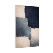 Navy and Stone Color Block Composition Wall Art & Canvas Print