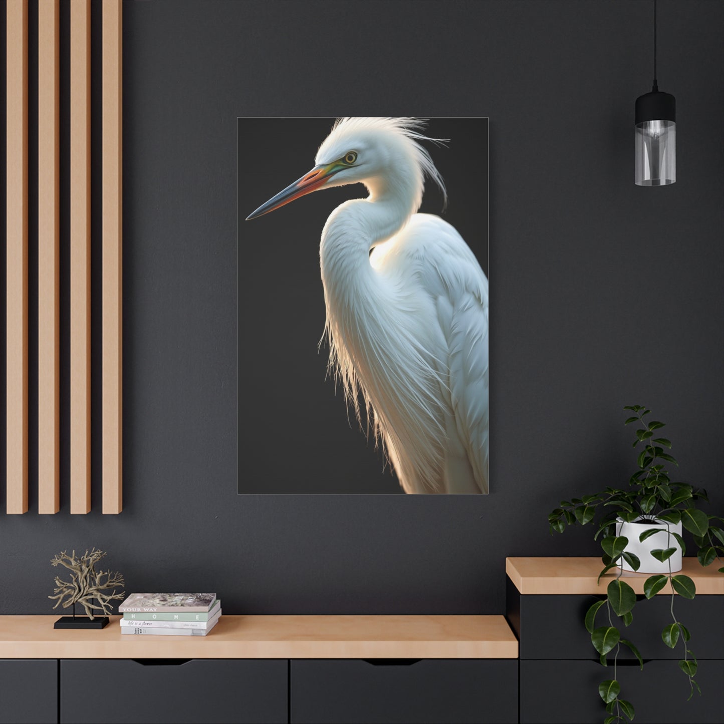 Supreme Egret Art Beautiful Collection Wall Art & Canvas Print