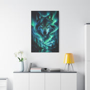 Aurora Spirit Wolf Cosmic Landscape Wall Art & Canvas Print