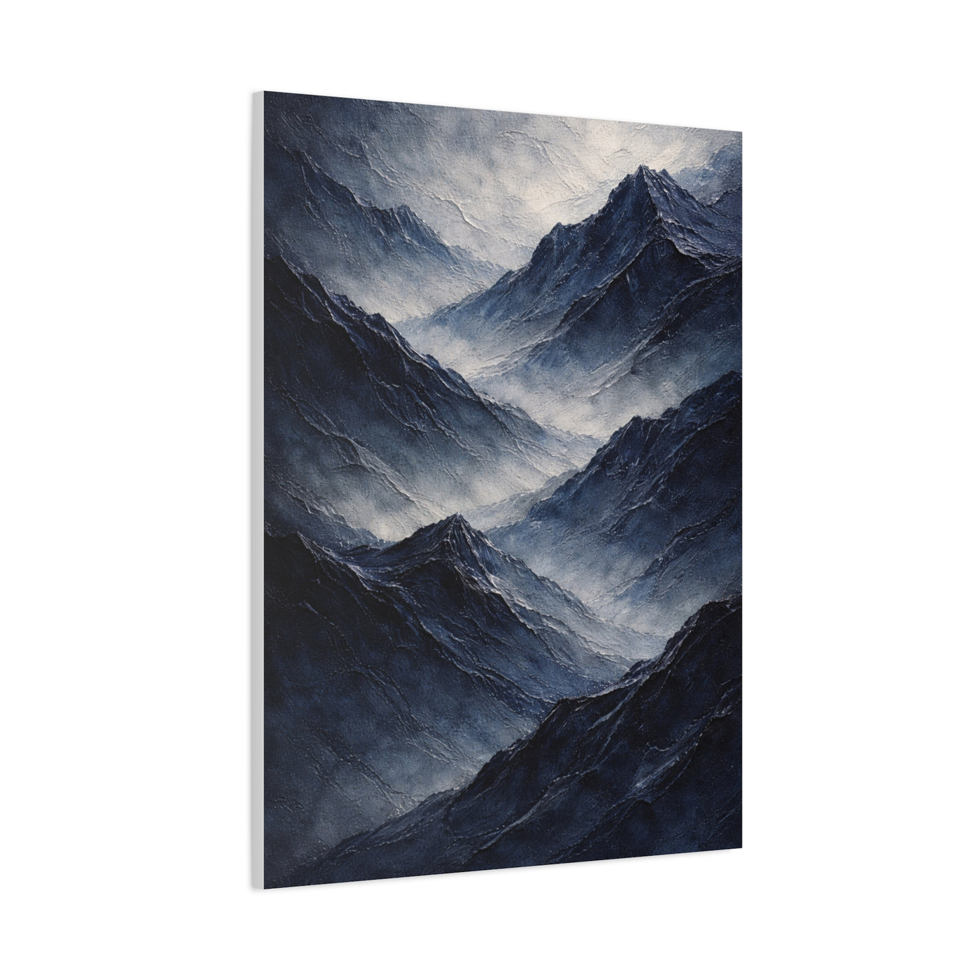 Textured Navy Mountain Horizon Wall Art & Canvas Print