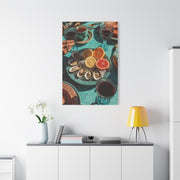 Mediterranean Seafood Table Still Life Wall Art & Canvas Print