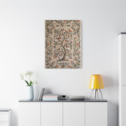Folk Art Botanical Tree Embroidery Panel Wall Art & Canvas Print
