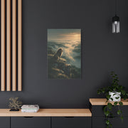 Lion on Cliff at Sunrise Sovereign View Wall Art & Canvas Print