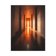 Minimal Orange Light Corridor Wall Art & Canvas Print