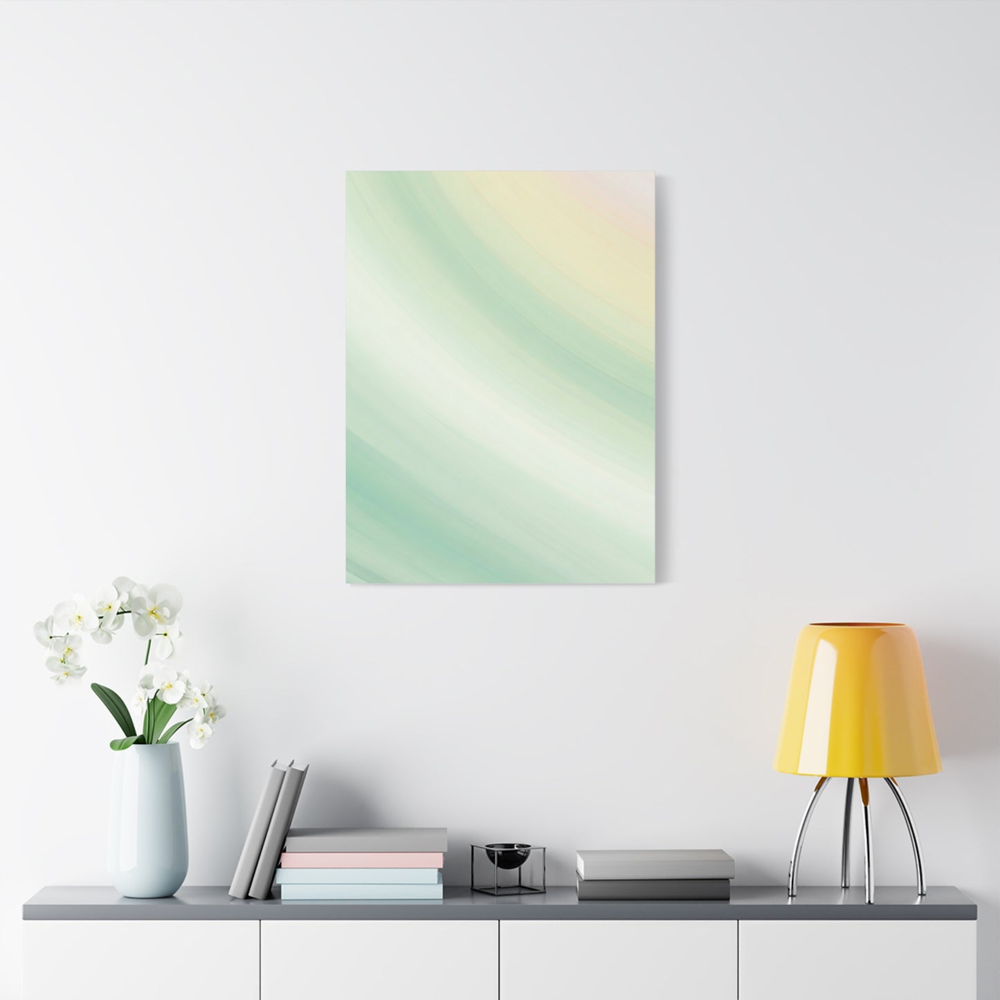 Soft Sage Gradient Flow Wall Art & Canvas Prints