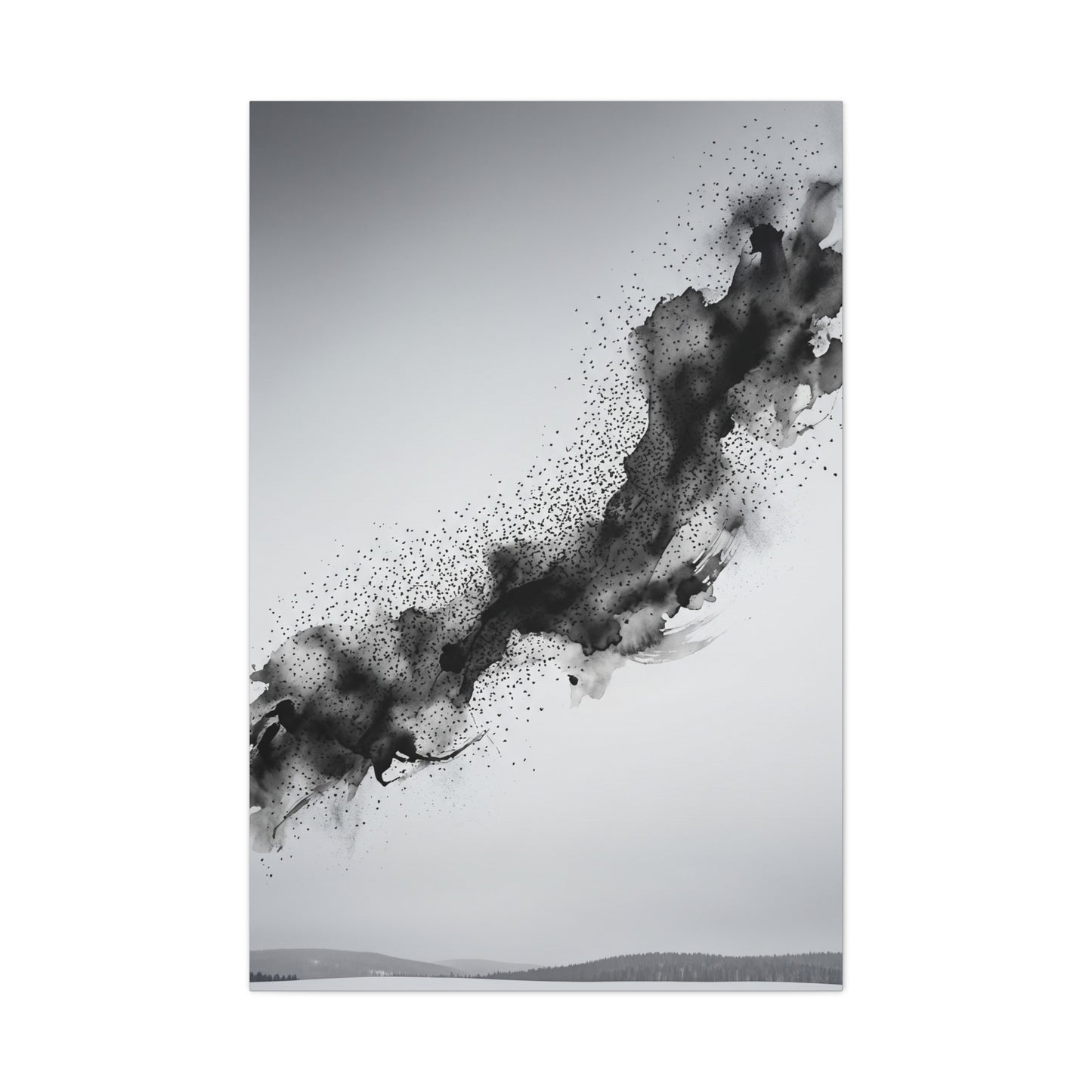 Abstract Ink Motion Romance Minimal Wall Art & Canvas Print