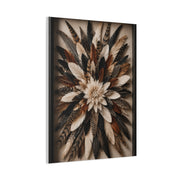 Feather Burst Rustic Shadowbox Wall Art & Canvas Print