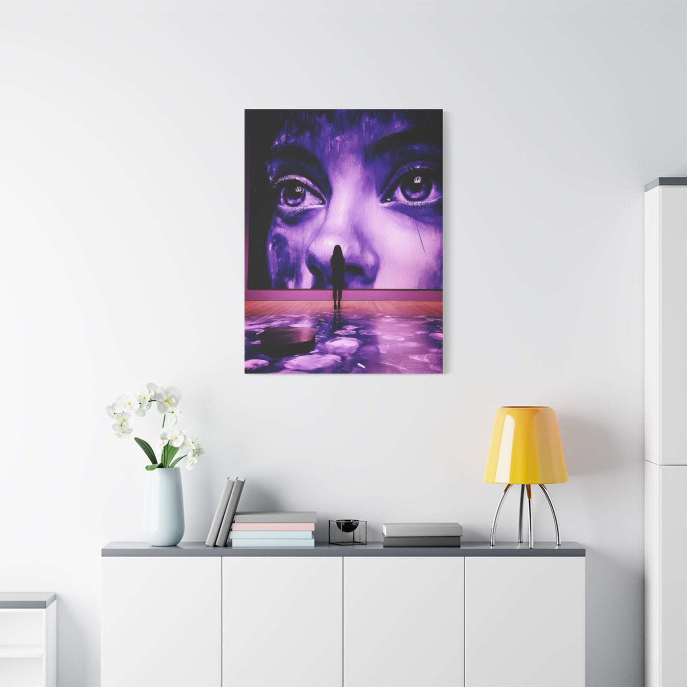 Monumental Purple Gallery Portrait Contemporary Wall Art & Canvas Print
