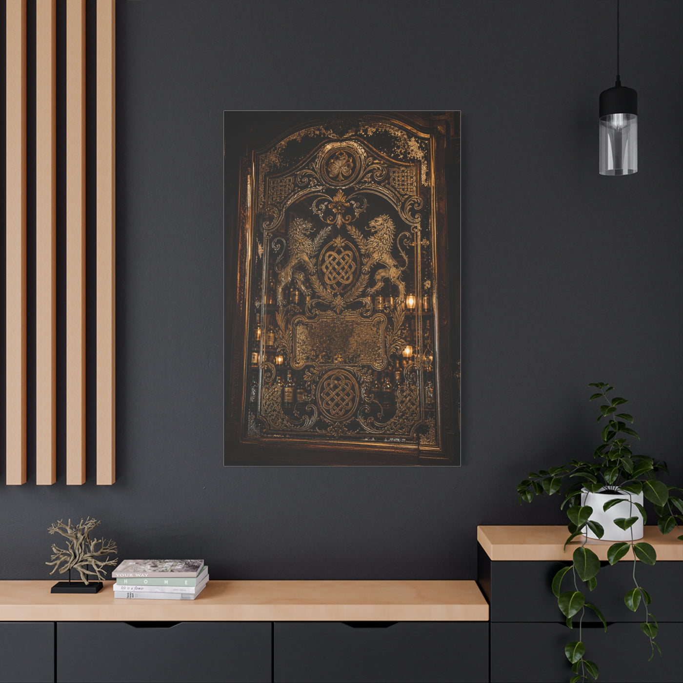 Victorian Ornate Bar Mirror Wall Art & Canvas Print