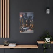 Lavish Black Farmhouse Courtyard Wall Art & Canvas Print