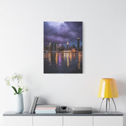 New York Skyline Rainstorm Reflections Wall Art & Canvas Print