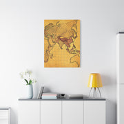 Vintage River Route Cartography Wall Art & Canvas Prints