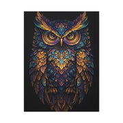 Jewel Feather Fractal Owl Wall Art & Canvas Print
