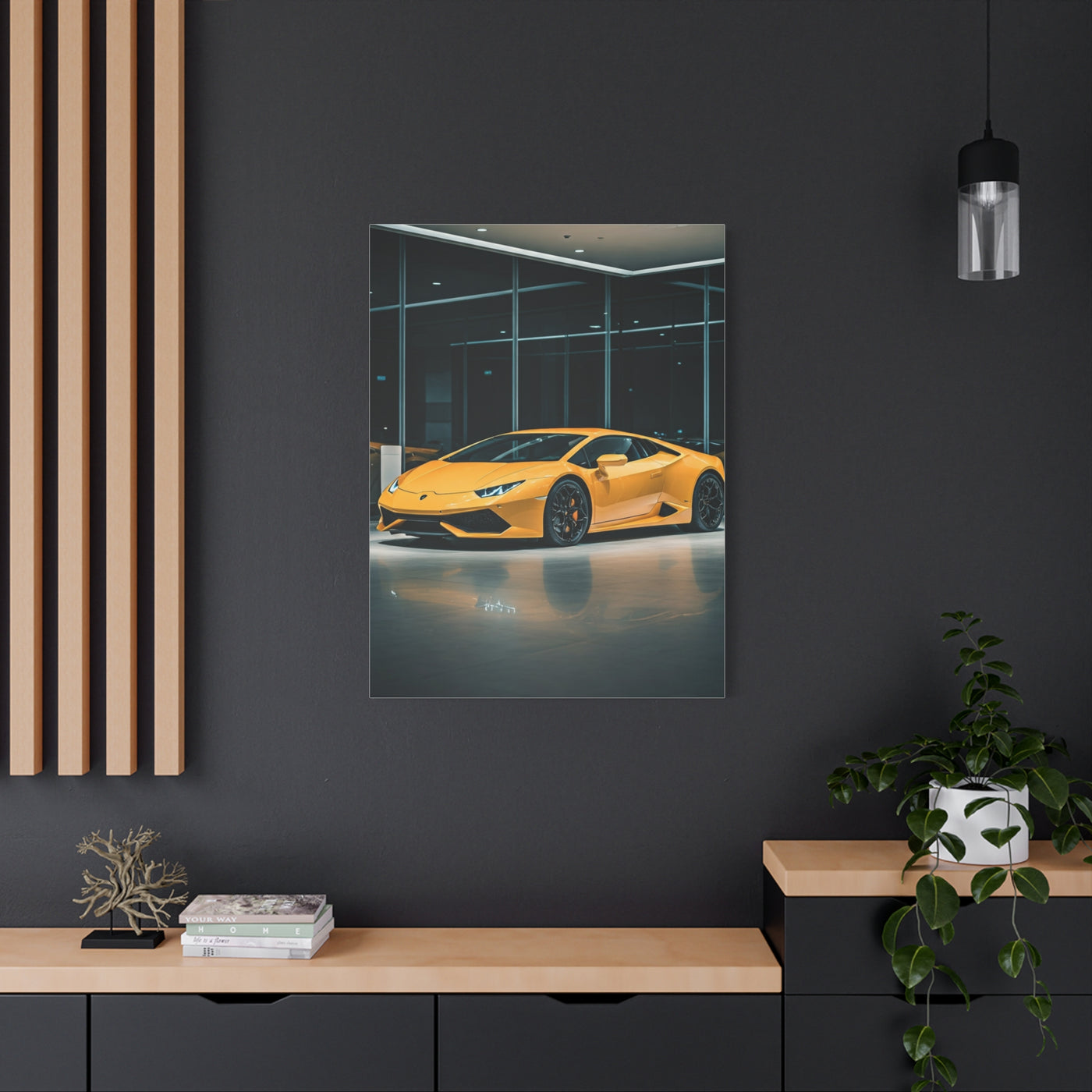 Lamborghini Huracán Modern Showroom Wall Art & Canvas Prints