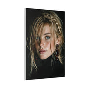 Wind-Swept Blonde Muse Editorial Portrait Wall Art & Canvas Print