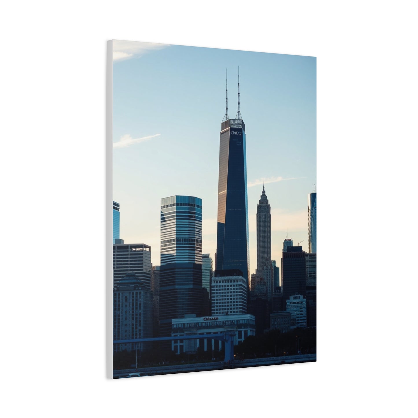 Chicago Skylines Art Canvas Art 6 Wall Art & Canvas Print