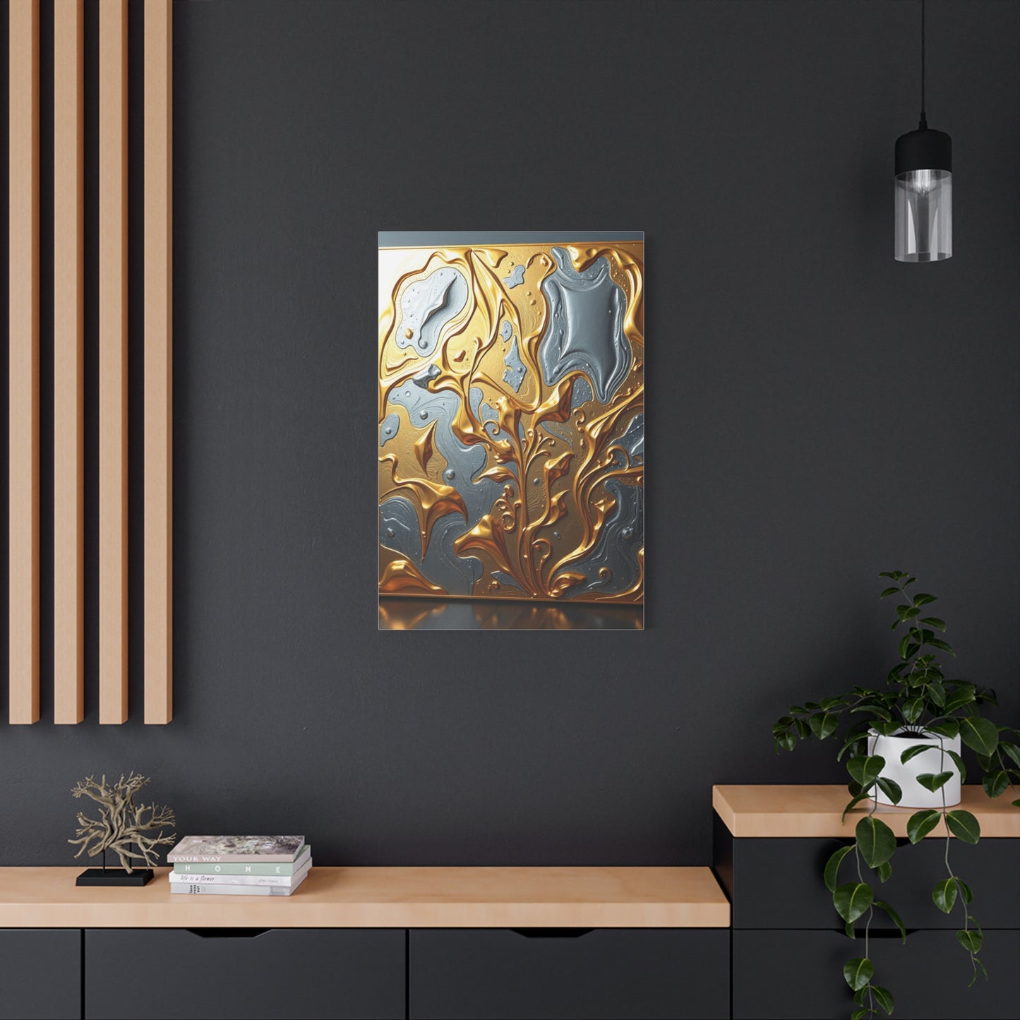 Elite Gold & Silver Canvas Art Vision Wall Art & Canvas Print