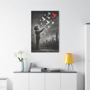 Freedom Birds Urban Stencil Street Wall Art & Canvas Print